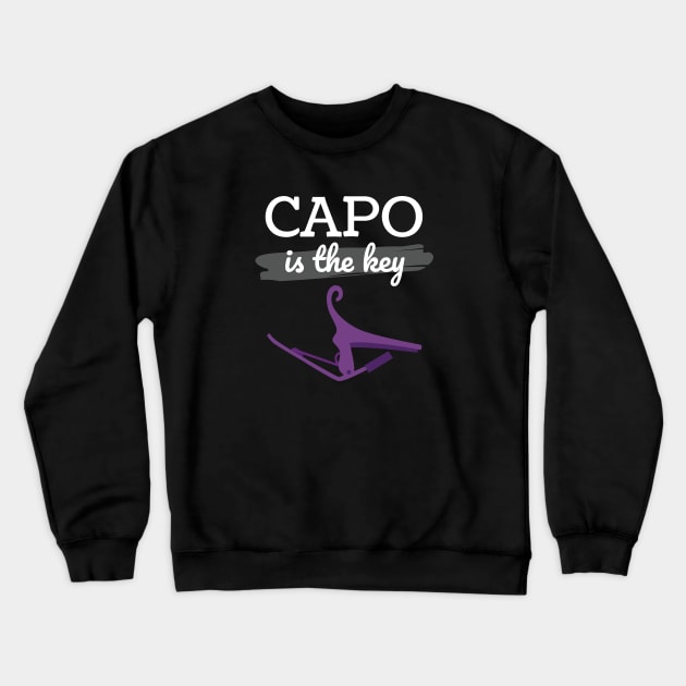 Capo is the Key Purple Capo Dark Theme Crewneck Sweatshirt by nightsworthy